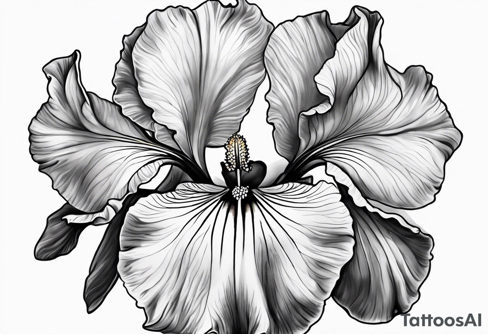 Iris flower tattoo idea