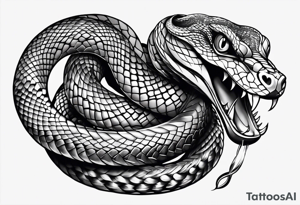 Snake black tattoo idea
