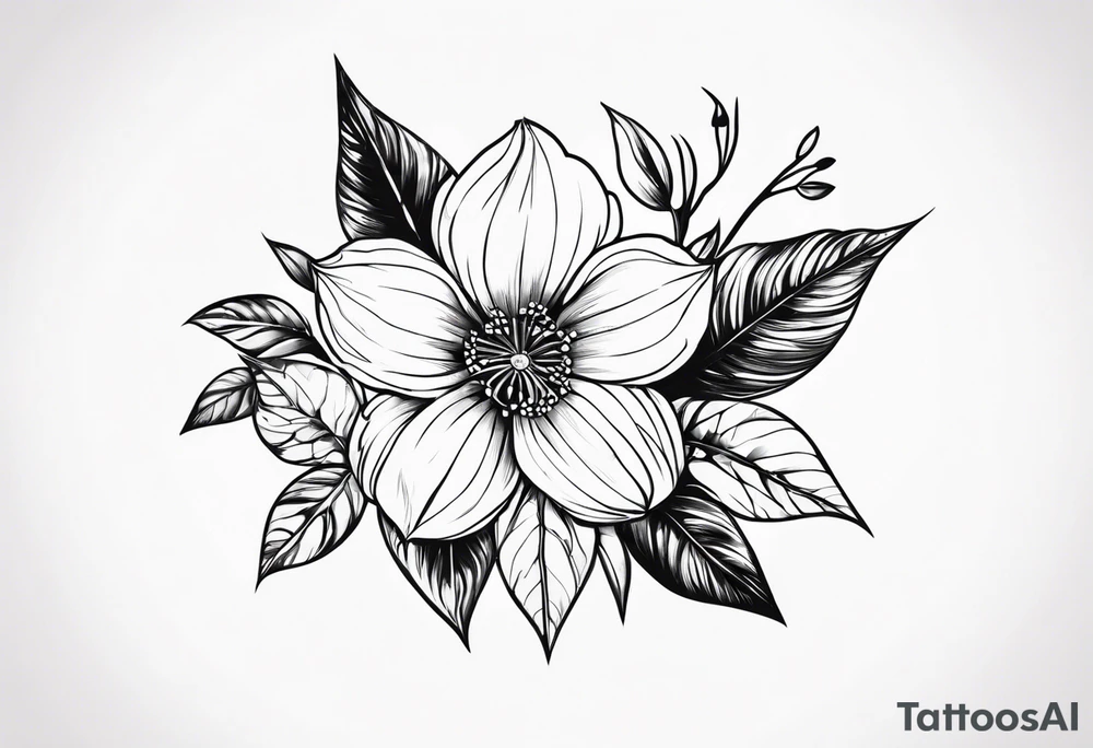 ramo de flor cerejera tattoo idea