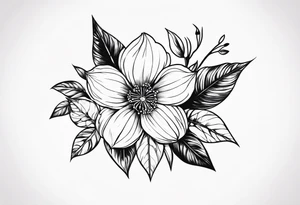 ramo de flor cerejera tattoo idea