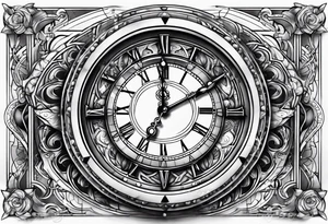 Time piece clock with dice smoked up tattoo idea
