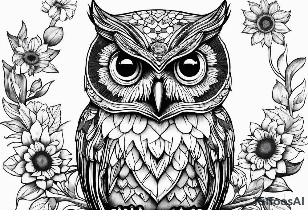 Owl, Nancy, oclides, Monique, sunflower, camera, book tattoo idea