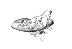 Parsley sage rosemary and thyme botanical drawing tattoo idea