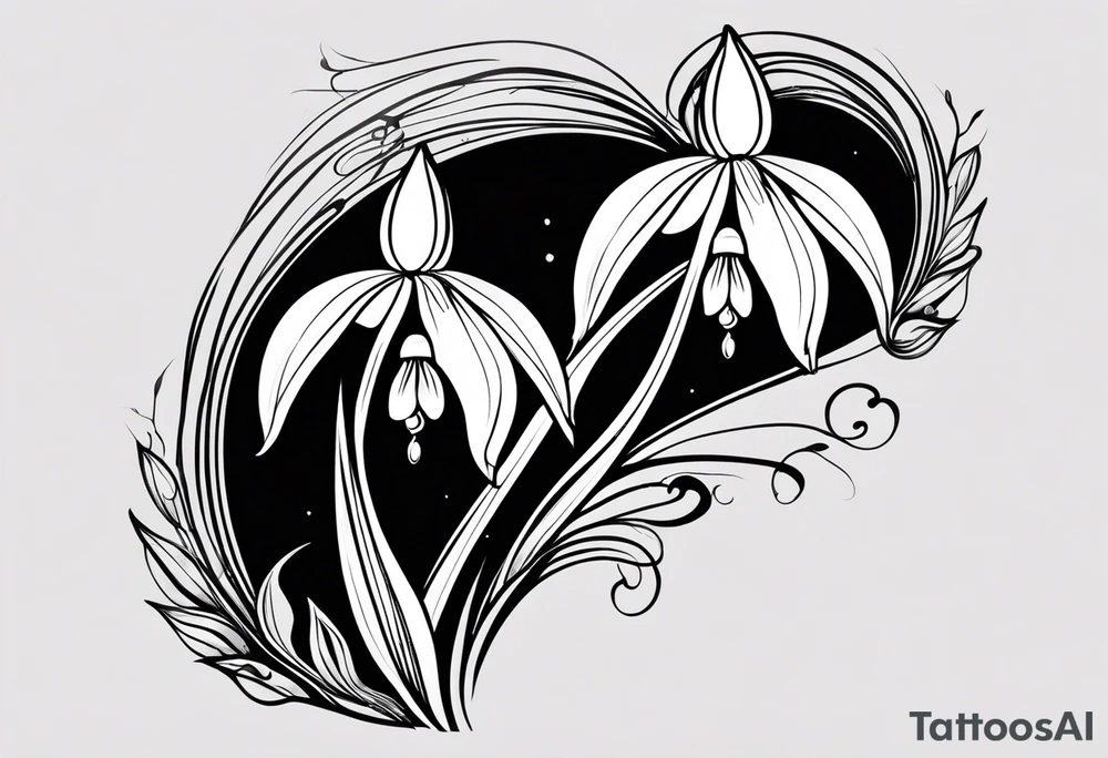 snowdrop flower tattoo idea