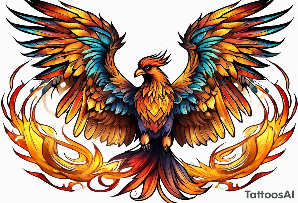 phoenix full body tattoo idea