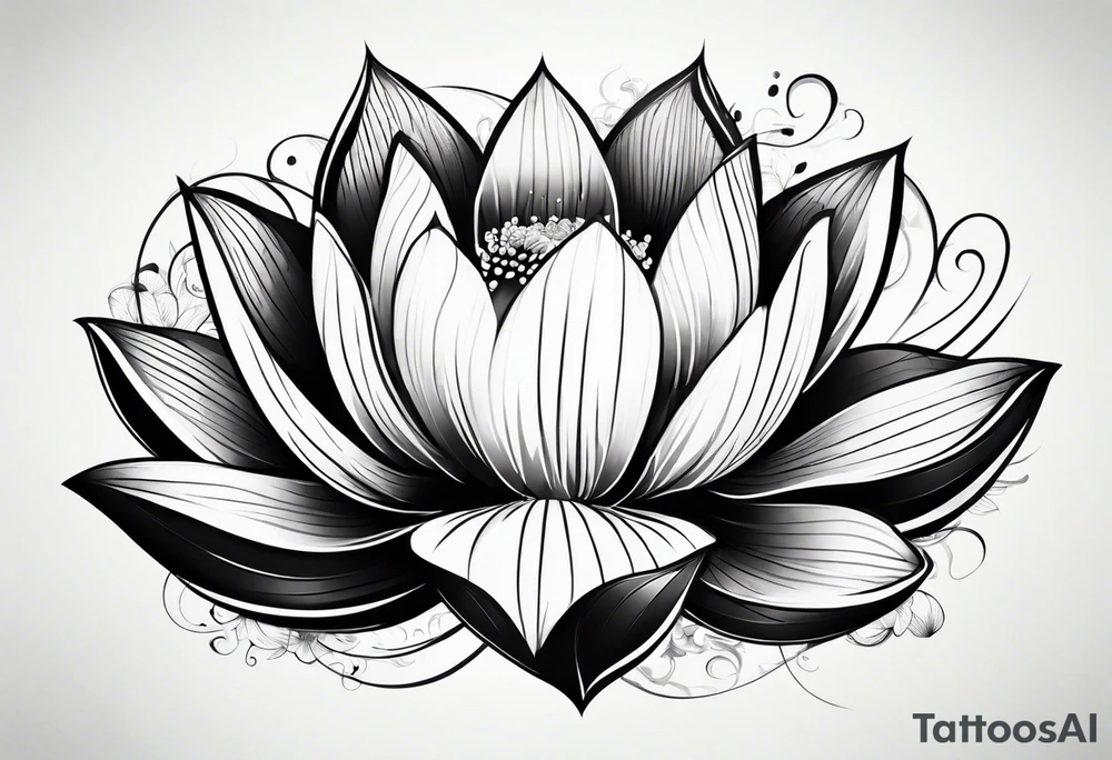 Lotus flower tattoo idea