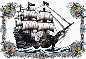 Pirate ship tattoo idea