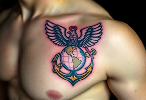 Combat marine veteran eagle globe and anchor
Operation Iraqi freedom tattoo idea