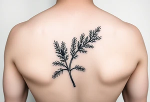 Small firn plant moving clockwise tattoo idea