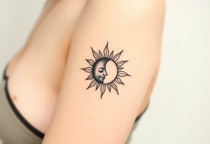 sun and moon tattoo idea