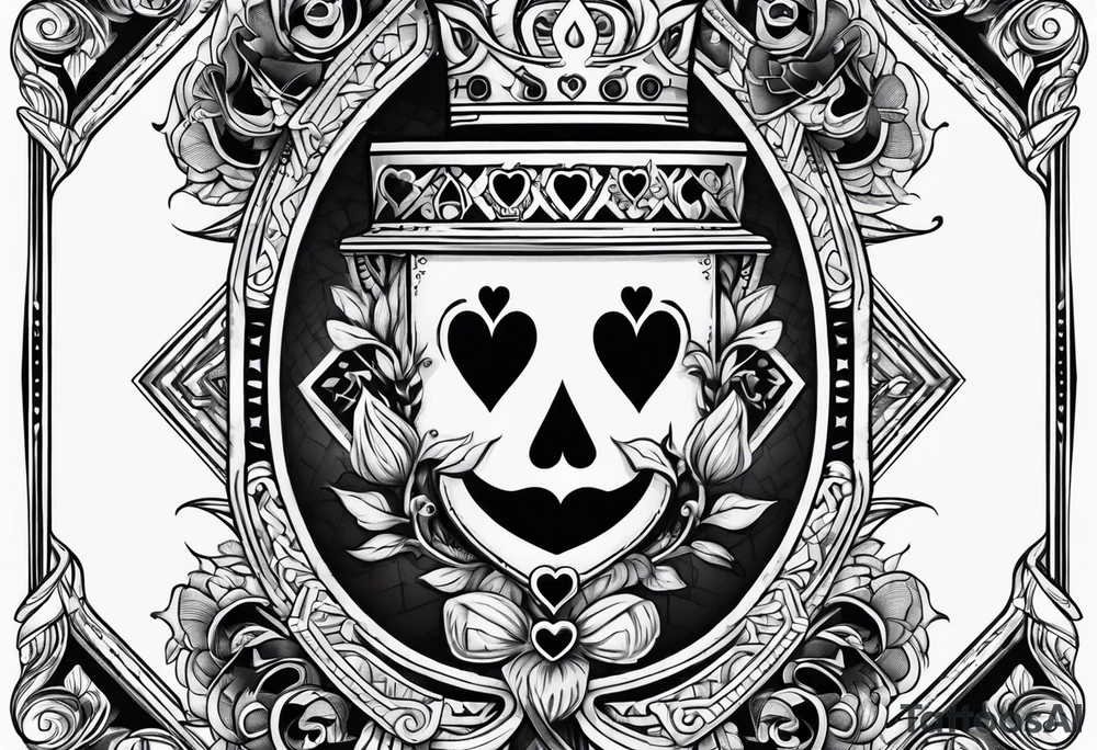 Jack of hearts playing card tattoo idea