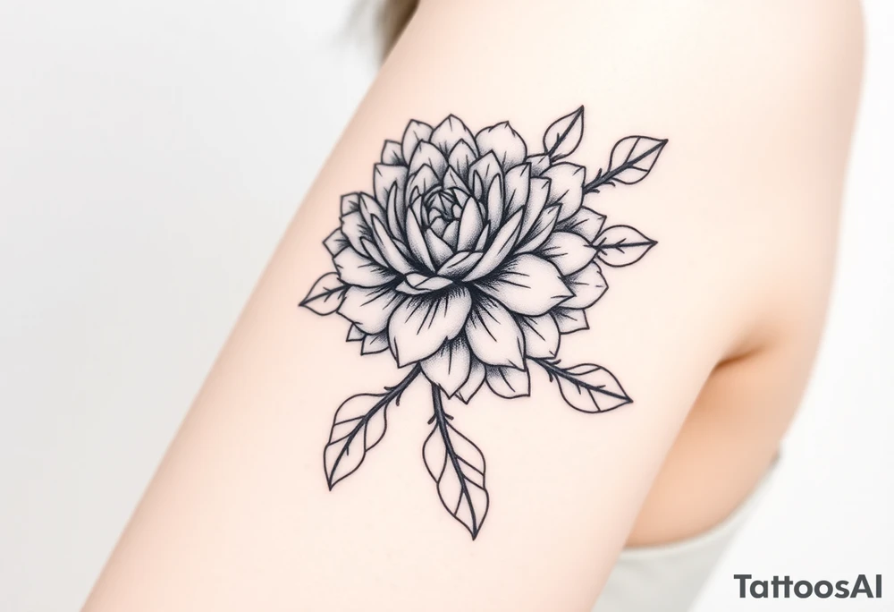 rose and chrysanthemum tattoo idea
