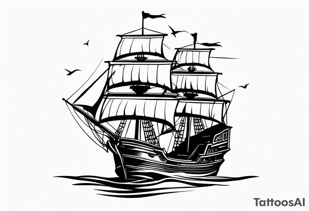 Tattoo bateaux de pirate, film pirate des caraïbe tattoo idea