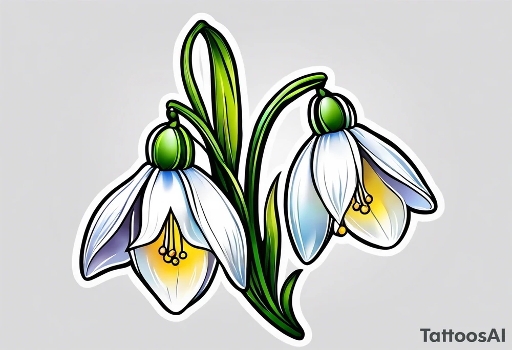snowdrop flower tattoo idea