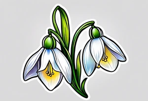 snowdrop flower tattoo idea