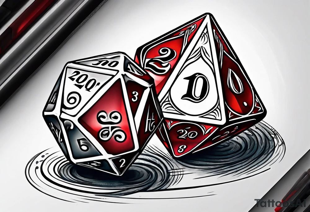 a twenty sided die tattoo idea