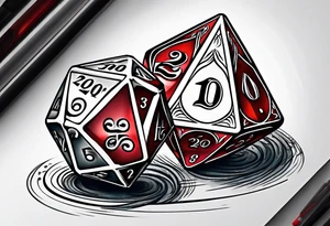 a twenty sided die tattoo idea