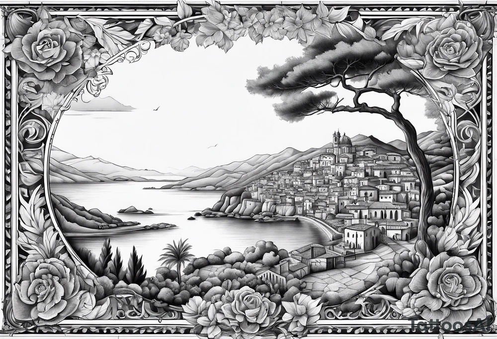 The Map of calabria tattoo idea