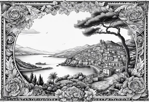 The Map of calabria tattoo idea