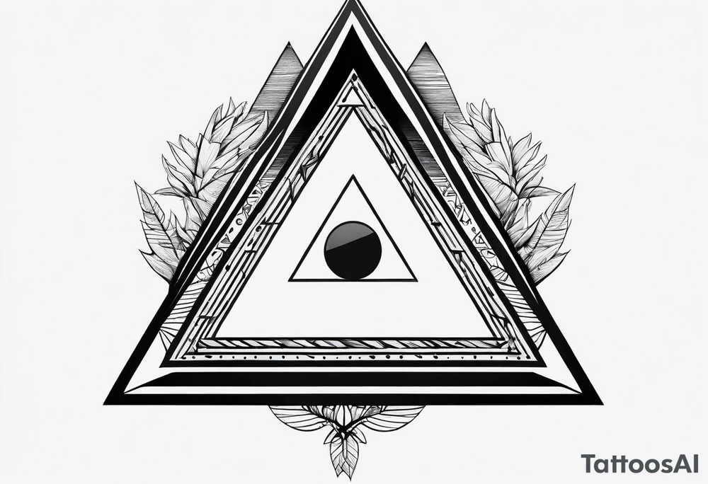 A triangle with nothing inside of it tattoo idea