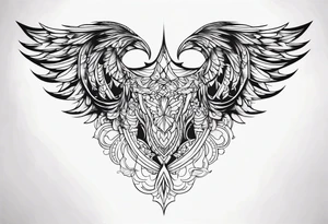angle wings tattoo idea