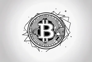 Broken Bitcoin tattoo idea