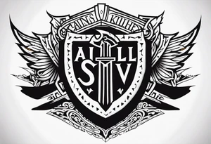 Valhalla stairs  sword shield tattoo idea