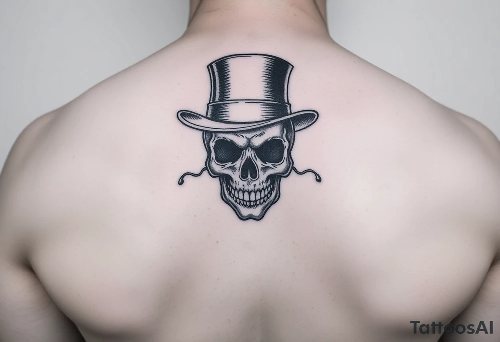 voodoo skull, top hat, tattoo idea