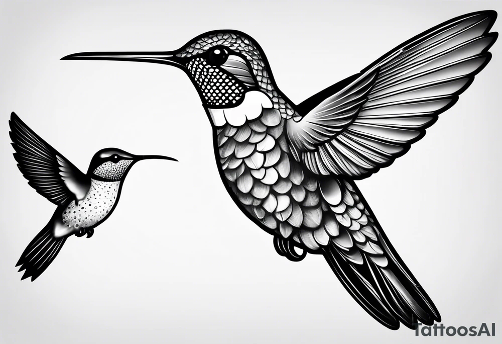 hummingbird tattoo idea