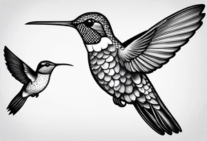 hummingbird tattoo idea