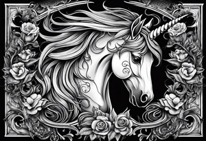 unicorn tattoo idea