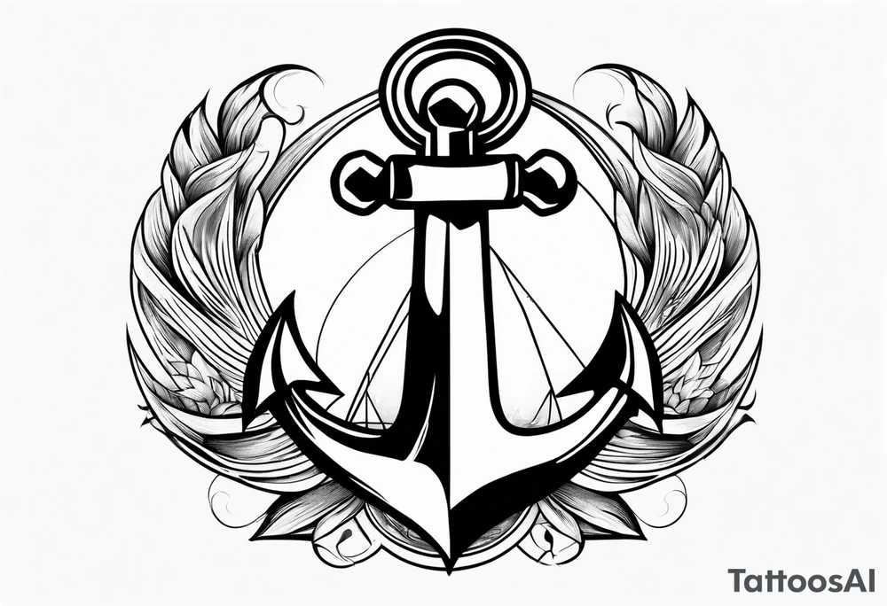 Anchor, fire, tattoo idea