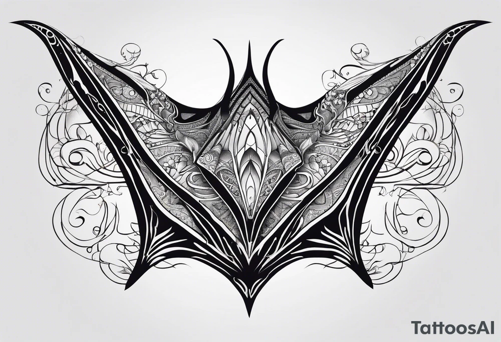 manta ray symmetrical tattoo idea