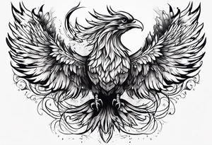 phoenix rising from the ashes tattoo idea