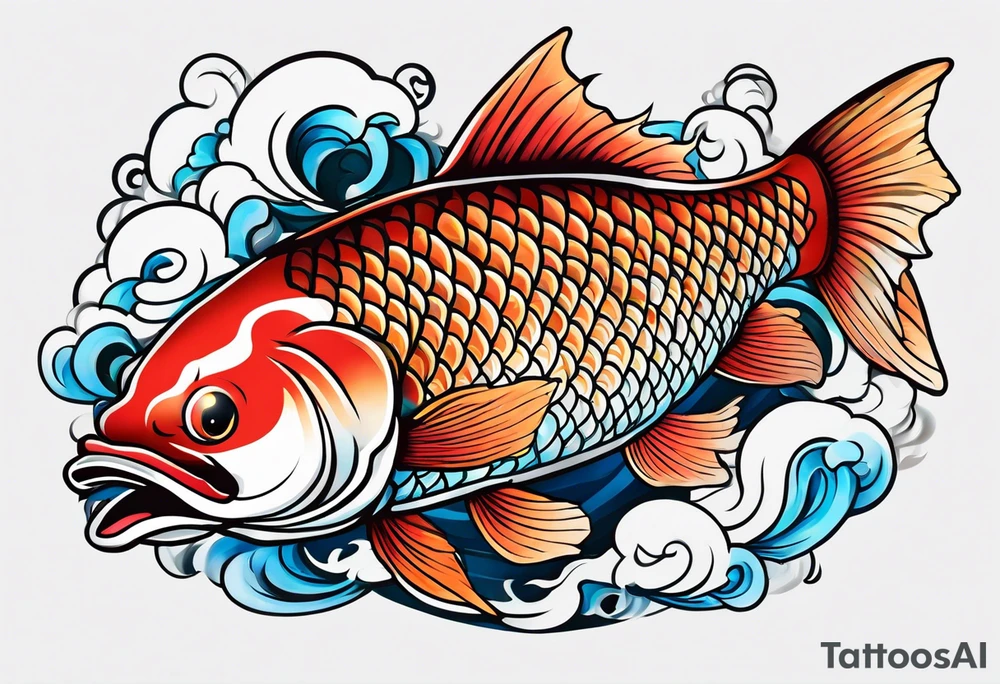 Japanese carp tattoo idea