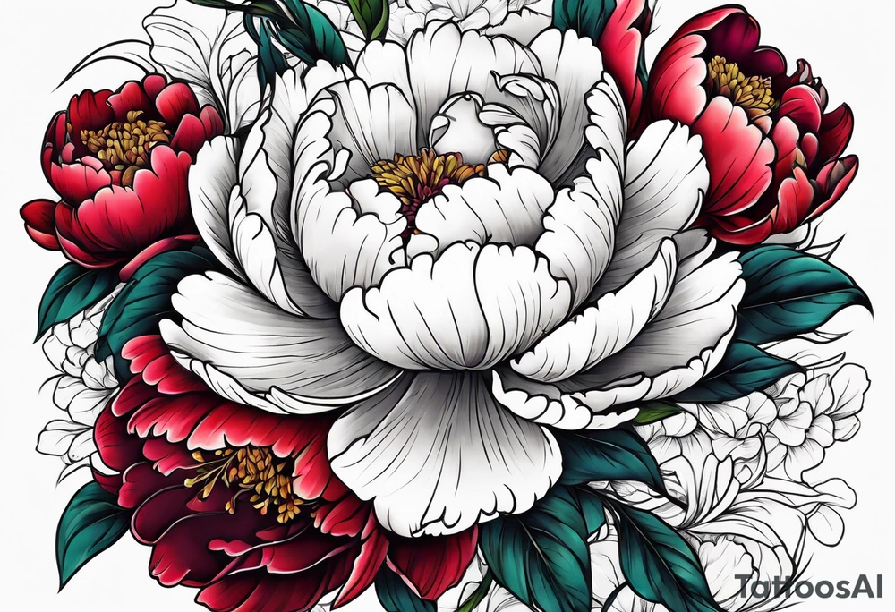 Peonies tattoo idea
