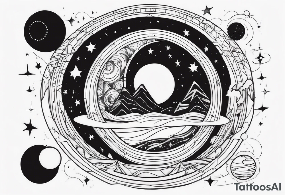 space time distortion tattoo idea