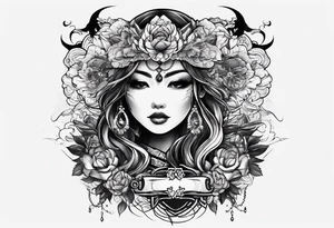symbols of war and love tattoo idea
