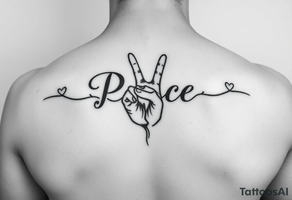 Tattoo about peace and love girly cute and small tattoo idea