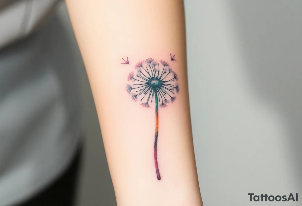 Dandelion real 
with shadows tattoo idea
