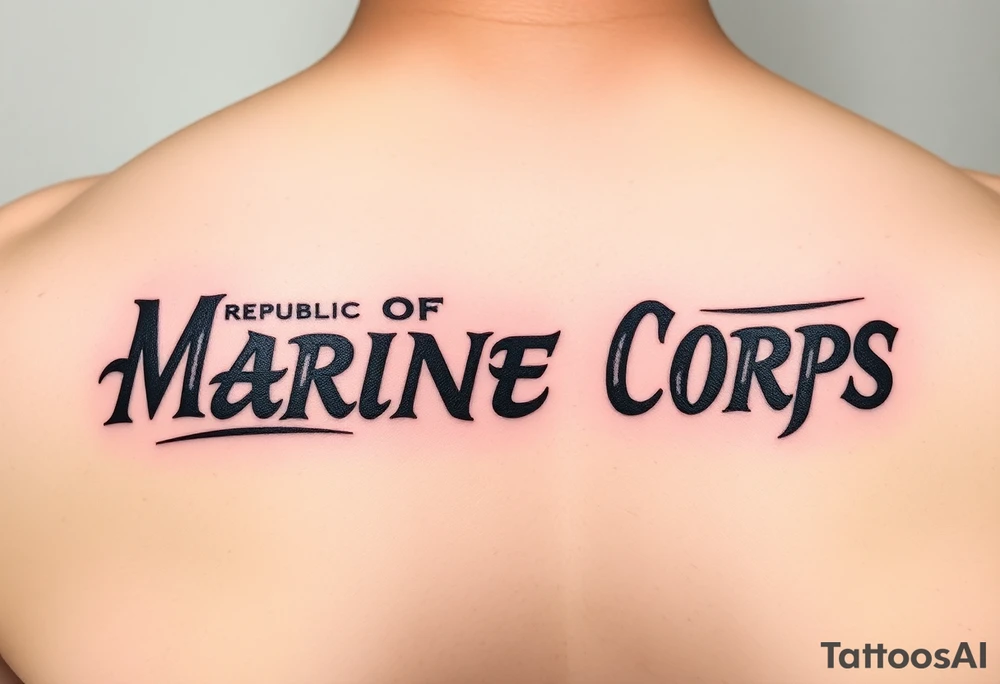 Republic of Korea
                Marine Corps
lettering to left arm tattoo idea