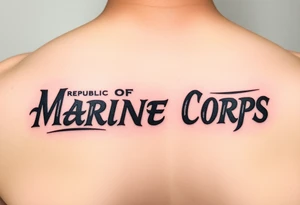 Republic of Korea
                Marine Corps
lettering to left arm tattoo idea