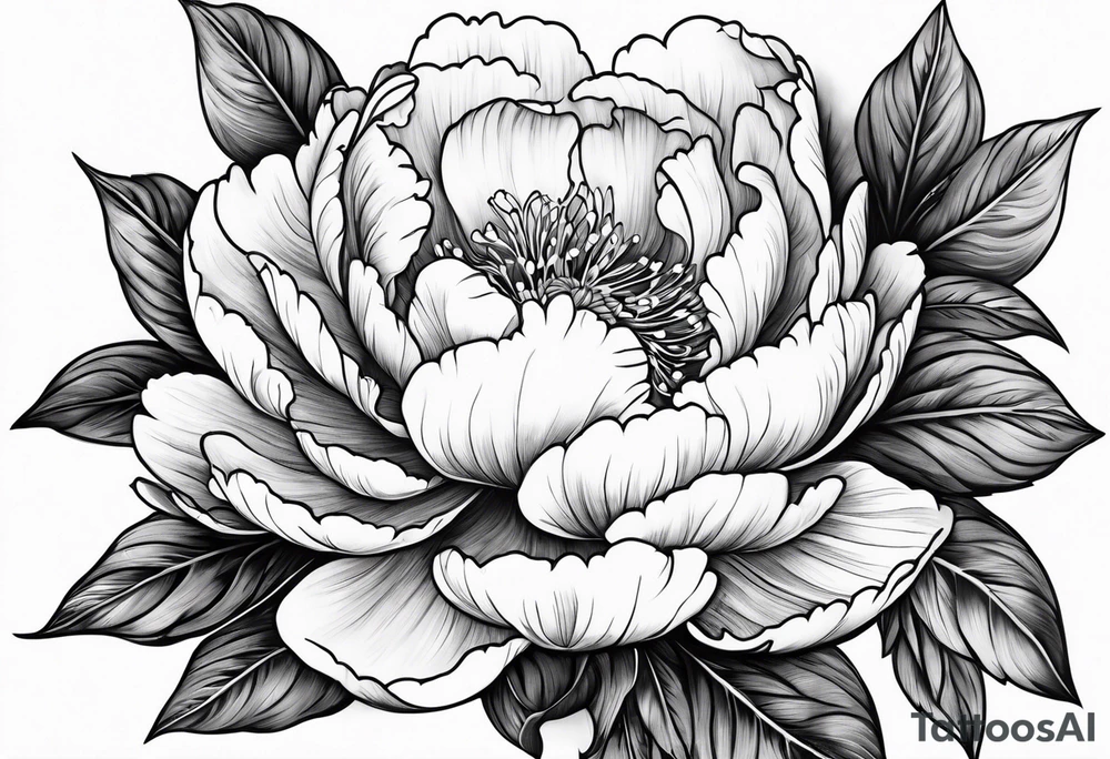 peony tattoo idea