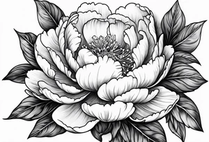 peony tattoo idea