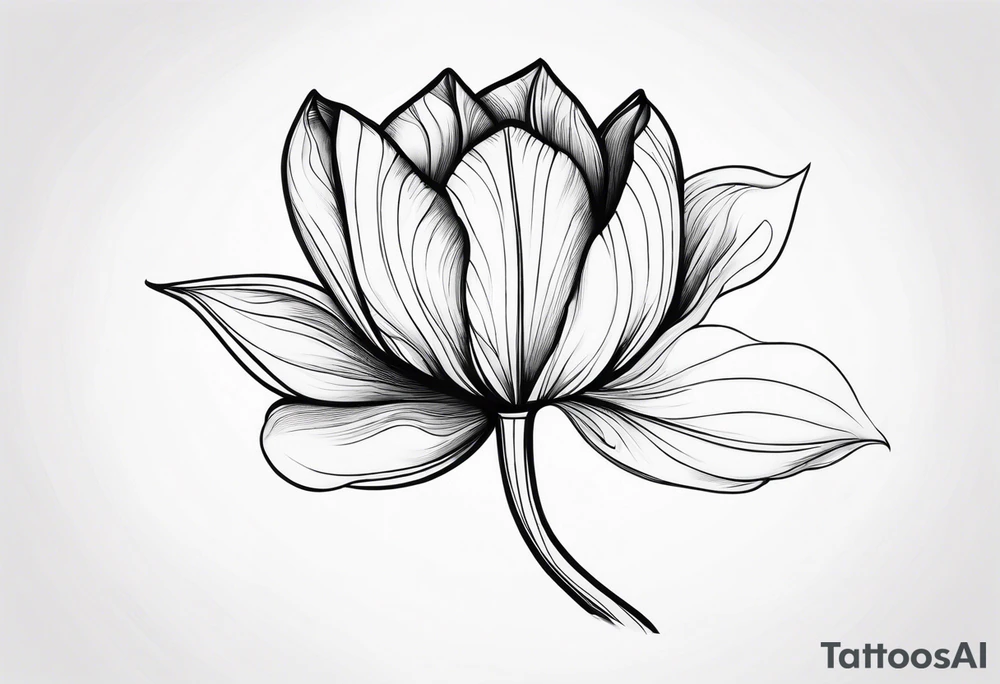 One tulip tattoo idea