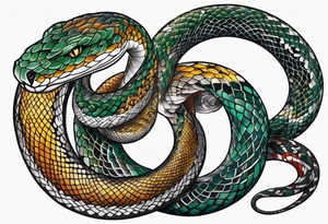 sleeve tattoo of a snake tattoo idea