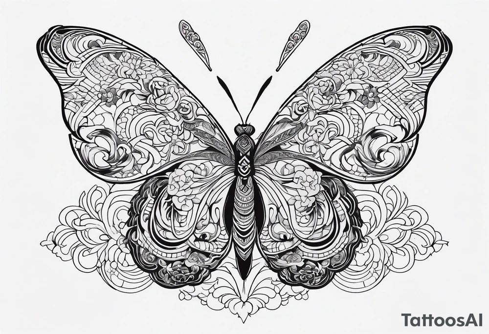 Create a Fine Line tattoo made out of the name Minho and very pretty maybe a butterfly tattoo idea
