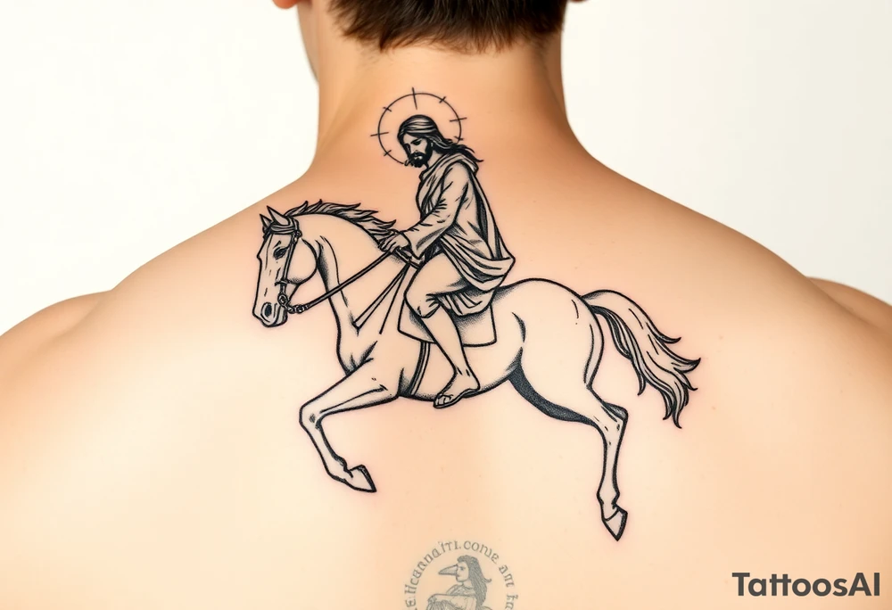 jesus rider on the white horse tattoo idea