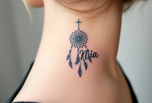 Name Nia with dreamcatcher tattoo idea