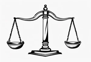 Tip the scales left side lower than right side tattoo idea